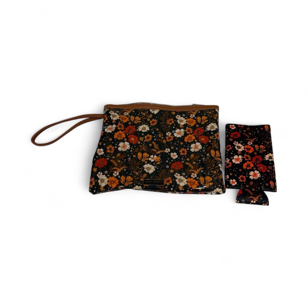 Floral Print, Simply Southern, Women's Clutch Bag with Koozie